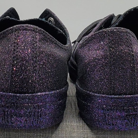 Converse All Star OX Lo Glitter Purple/Black - Picture 5 of 6